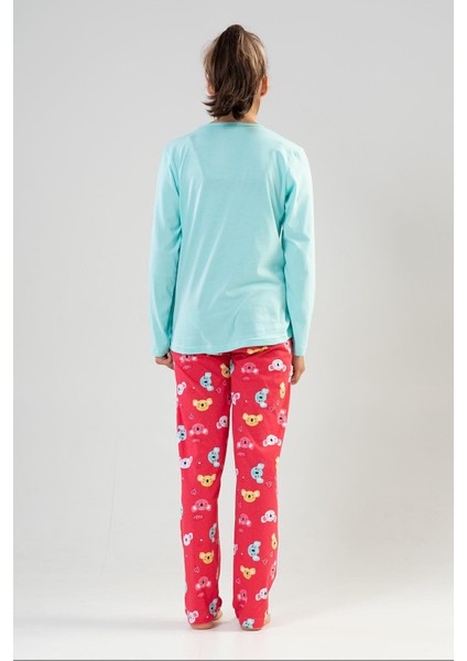 Pamuklu Kız Çocuk Uzun Kol Pijama Takım , 204032 indirimleri