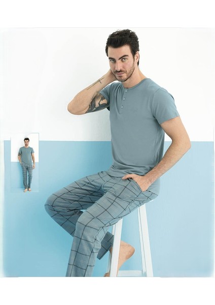 250149 Erkek Modalkısa Kol Pijama Takımı