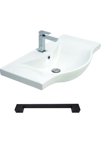Eko 80 cm Mdf Banyo Dolabı Seti Antrasit Beyaz modelleri