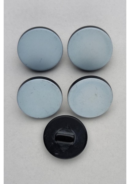 Küçük Boy Akrilik Süet Mavi Kaban Çeket Hırka Yelek Düğmesi 5 Adet