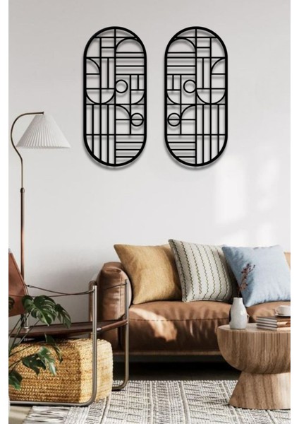Modern Stil 2 Li Metal Duvar Dekoru Seti modelleri