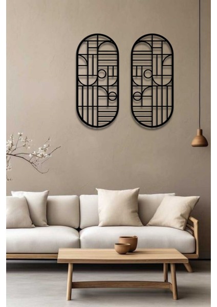 Modern Stil 2 Li Metal Duvar Dekoru Seti fırsatları