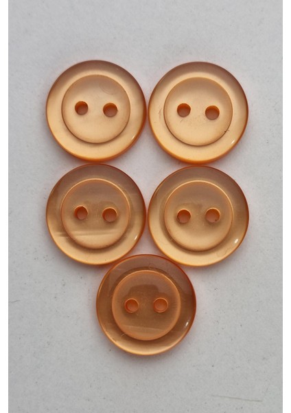 Akrilik Şeffaf Yuvarlak Renkli Yavruağzı Çeket Hırka Yelek Düğmesi 5 Adet