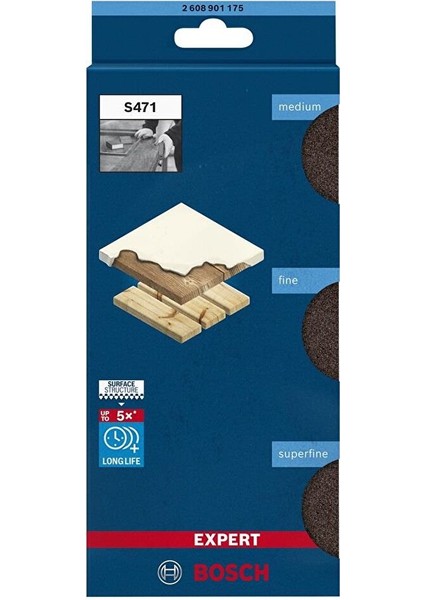 Expert S471 3'lü Set Sünger Zımpara 69X97X26 mm 2608901175 fiyatları