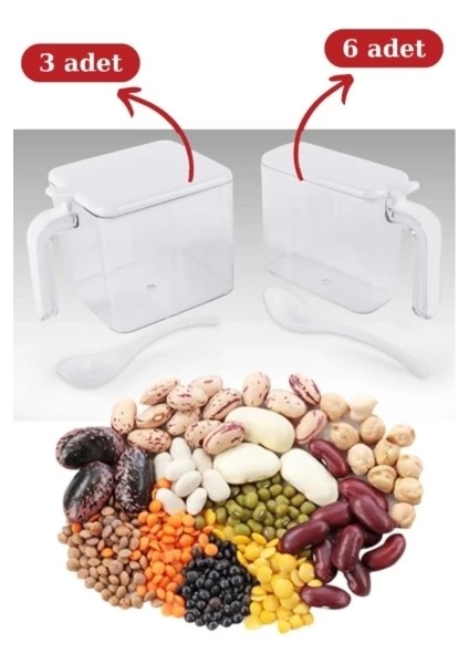 9'lu Standlı Kaşıklı Baharatlık Seti modelleri