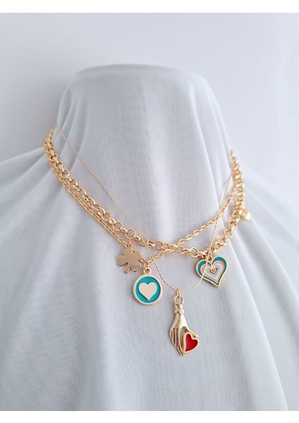 3lü Gold Zincir Kolye fiyatları