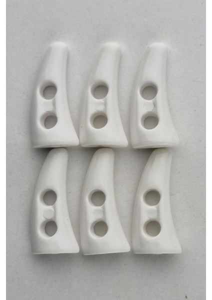 Akrilik Orta Boy Çoban Beyaz Kaban Çeket Hırka Düğmesi 6 Adet