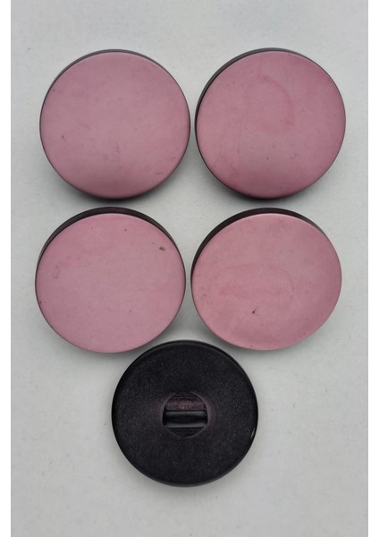 En Büyük Boy Akrilik Süet Pembe Kaban Çeket Hırka Yelek Düğmesi 5 Adet