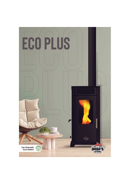 Yarı Otomati̇k Pelet ve Odun Sobası / Eco 8 Kw