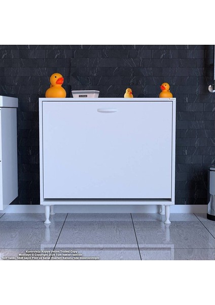 Söke Banyo Için Sihirli Kutu 75X75X32,5 Cm’ Lik 2 Göz Sepet Hazneli Mini Banyo Dolabı modelleri