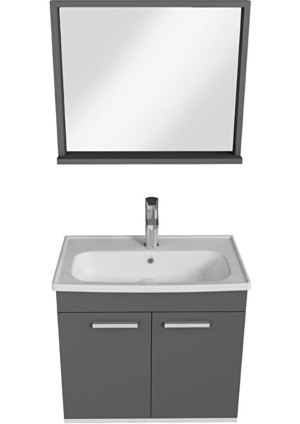 Rubino Banyo Dolabı Beyaz - Antrasit 60 cm fiyatları