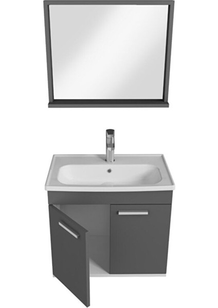 Rubino Banyo Dolabı Beyaz - Antrasit 60 cm fırsatları