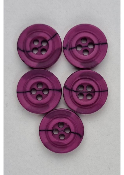 Küçük Boy Akrilik Batik Desenli Gül Pembe Kaban Çeket Hırka Yelek Düğmesi 5 Adet