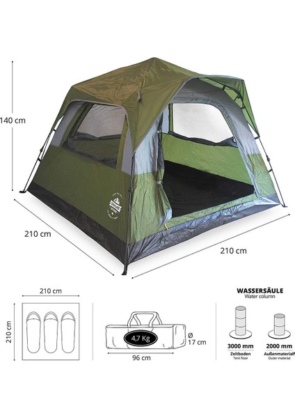 Where Tomorrow Fenstern Otomatik Çadır-Yeşi̇l fiyatları