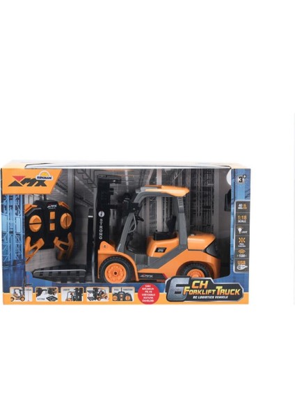 5087 Sun-Rst-Rc Iş Makinesi 1 18 Forklift Ff Işıklı 6ch 3 7V USB 40MHZ