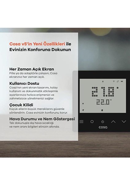 Oda Termostatı Kablosuz Kombi Kontrolü V5 fiyatları