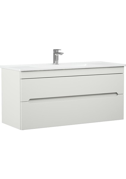 Varna 80 cm Mat Kaşmir Banyo Dolabı Alt Modül ve Lavabo