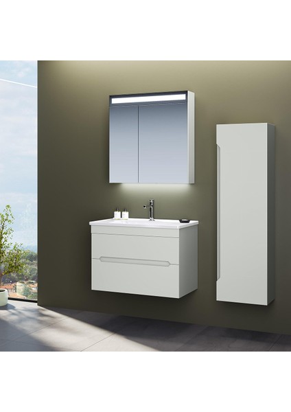 Varna 80 cm Mat Kaşmir Banyo Dolabı Alt Modül ve Lavabo fiyatları