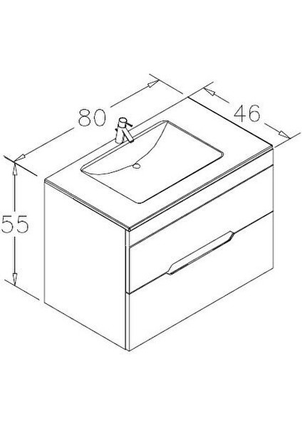 Varna 80 cm Mat Kaşmir Banyo Dolabı Alt Modül ve Lavabo modelleri