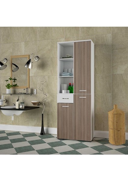 Cevher Banyo Çok Amaçlı Banyo Dolabı, Beyaz-Cordobaa fiyatları