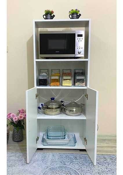 Fırın Dolabı , 2 Kapaklı Bölmeli Mikrodalga Fırın Dolabı Mini Fırın Mutfak Dolabı 2 Kapılı modelleri