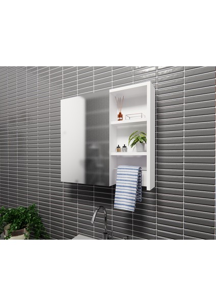 Havlu Askili Aynali Banyo Dolabi & Kağit Havlu Askili Banyo Dolabi