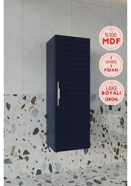 Erguvan Laci̇vert Demonte 120 cm Banyo Boy Dolabi