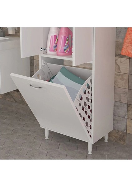 Azzuri̇ Kopya - Home Infinity Kirli Çamaşır Sepetli Banyo Kiler Oyuncak Çok Amaçlı Dolap Azr-10-11 fiyatları