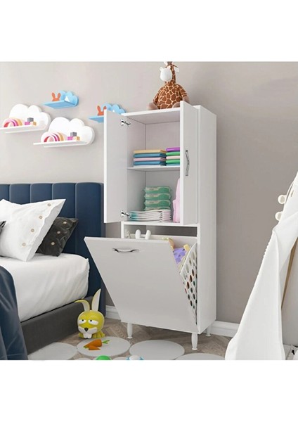 Azzuri̇ Kopya - Home Infinity Kirli Çamaşır Sepetli Banyo Kiler Oyuncak Çok Amaçlı Dolap Azr-10-11 fırsatları