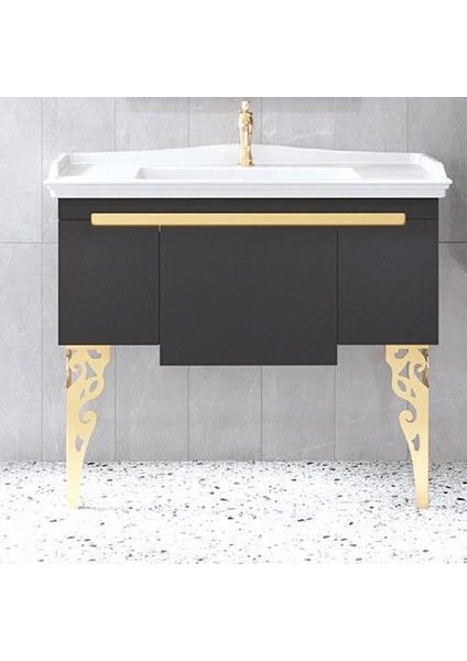 Denko Motta 100 cm Mdf Antrasit Gri Banyo Dolabı Takımı ve Boy Dolabı fiyatları