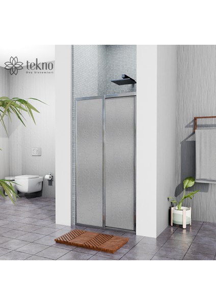 Gümüş Plastik Mika Duşakabin H:180 131CM 131 cm