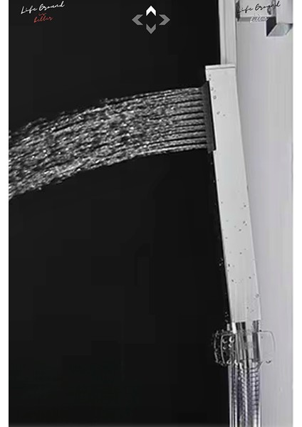 Sq-Stick Krom Kare Duş Başlığı El Duşu Duş Telefonu Abs Üzeri Krom Kaplama Duş Başlığı
