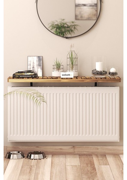 Petek Üstü Uçan Raf Dresuar Duvara Montajsız Kalorifer Peteği Üstü Raf 100X18CM Ykm fiyatları