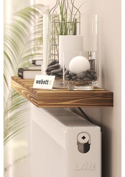 Petek Üstü Uçan Raf Dresuar Duvara Montajsız Kalorifer Peteği Üstü Raf 100X18CM Ykm modelleri