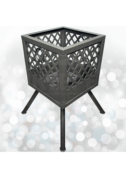 Bahçe Şöminesi Ateş Çukuru 60 Litre Büyük Boy Şömine Bahçe Sobası Balkon Isıtma Fire Pit modelleri