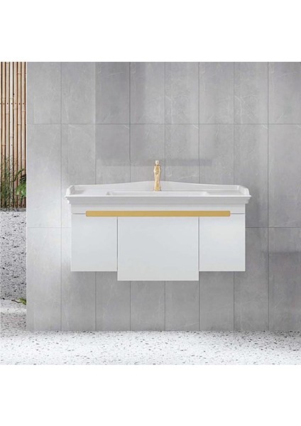 Denko Motta 100 cm Asma Mdf Beyaz Banyo Dolabı Takımı fiyatları