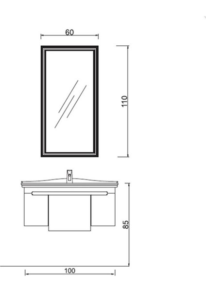 Denko Motta 100 cm Asma Mdf Beyaz Banyo Dolabı Takımı modelleri