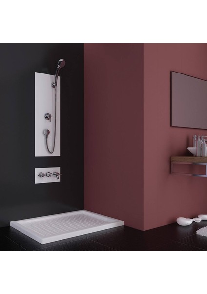 170X70X6 Diktörtgen Flat Duş Teknesi