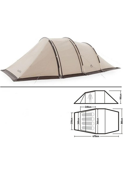 Cloud Vessel UPF50+ Snow Skirt 4-6 Kişilik Tünel Çadır M