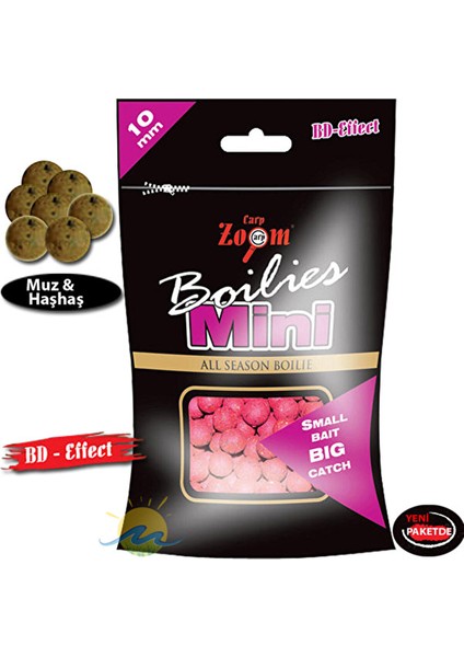 Cz 2318 Mini Boilies 10 mm Muz & Haşhaş