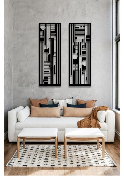 Modern Stil 2 Li Metal Duvar Dekoru Seti indirimleri