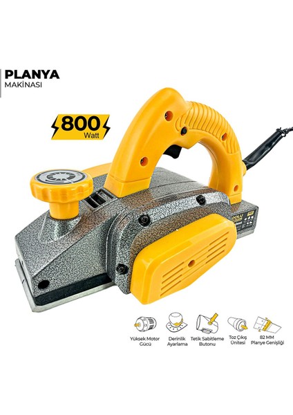 Anadolustrong ANS1024 800W Metal Şanzıman Çift Bıçaklı 82MM Derinlik Ayarlamalı