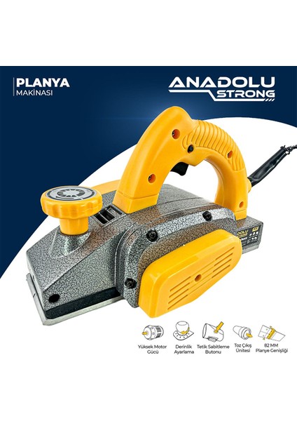 Anadolustrong ANS1024 800W Metal Şanzıman Çift Bıçaklı 82MM Derinlik Ayarlamalı modelleri