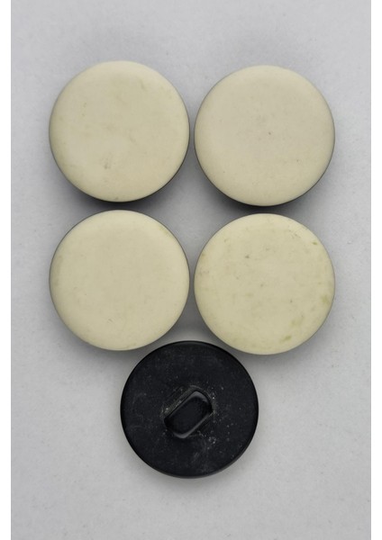 Orta Boy Akrilik Süet Krem Kaban Çeket Hırka Yelek Düğmesi 5 Adet