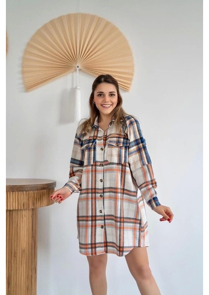 Oranj Oduncu Gömlek Elbise fiyatları