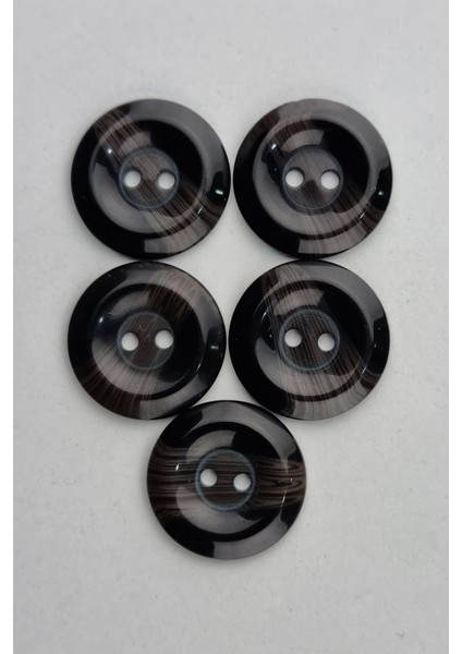 Küçük Boy Akrilik Batik Desenli Gri Kaban Çeket Hırka Yelek Düğmesi 5 Adet