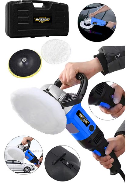 Alman Bluex Bakır Sargılı 7000 Watt 6 Kademe Devir Ayarlı Pasta Cila Parlatma Polisaj Makinesi