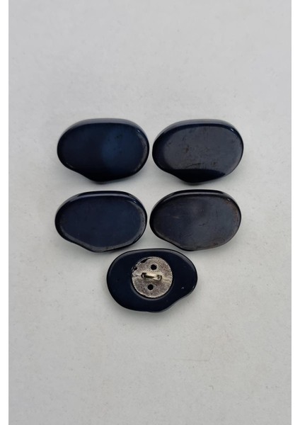 Küçük Boy Akrilik Deliksiz Lacivert Çeket Hırka Yelek Düğmesi 5 Adet