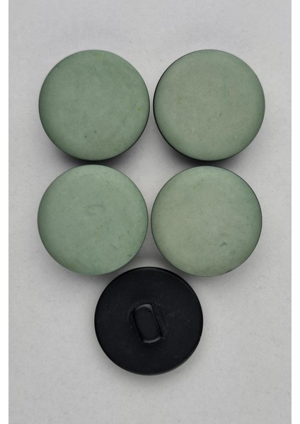 Orta Boy Akrilik Süet Mint Kaban Çeket Hırka Yelek Düğmesi 5 Adet