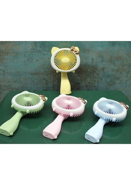 Kurdele Tasarım Şarjlı El Fanı – 3 Kademeli | Taşınabilir, USB Şarjlı, Sessiz Mini Vantilatör